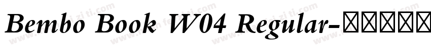 Bembo Book W04 Regular字体转换